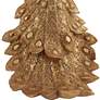 5_Peacock creature 9 3/4" High Matte Gold Figurine more views