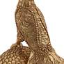 6_Peacock creature 9 3/4" High Matte Gold Figurine more views
