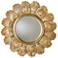 Peacock Feather Brass 35 1/2" Round Wall Mirror
