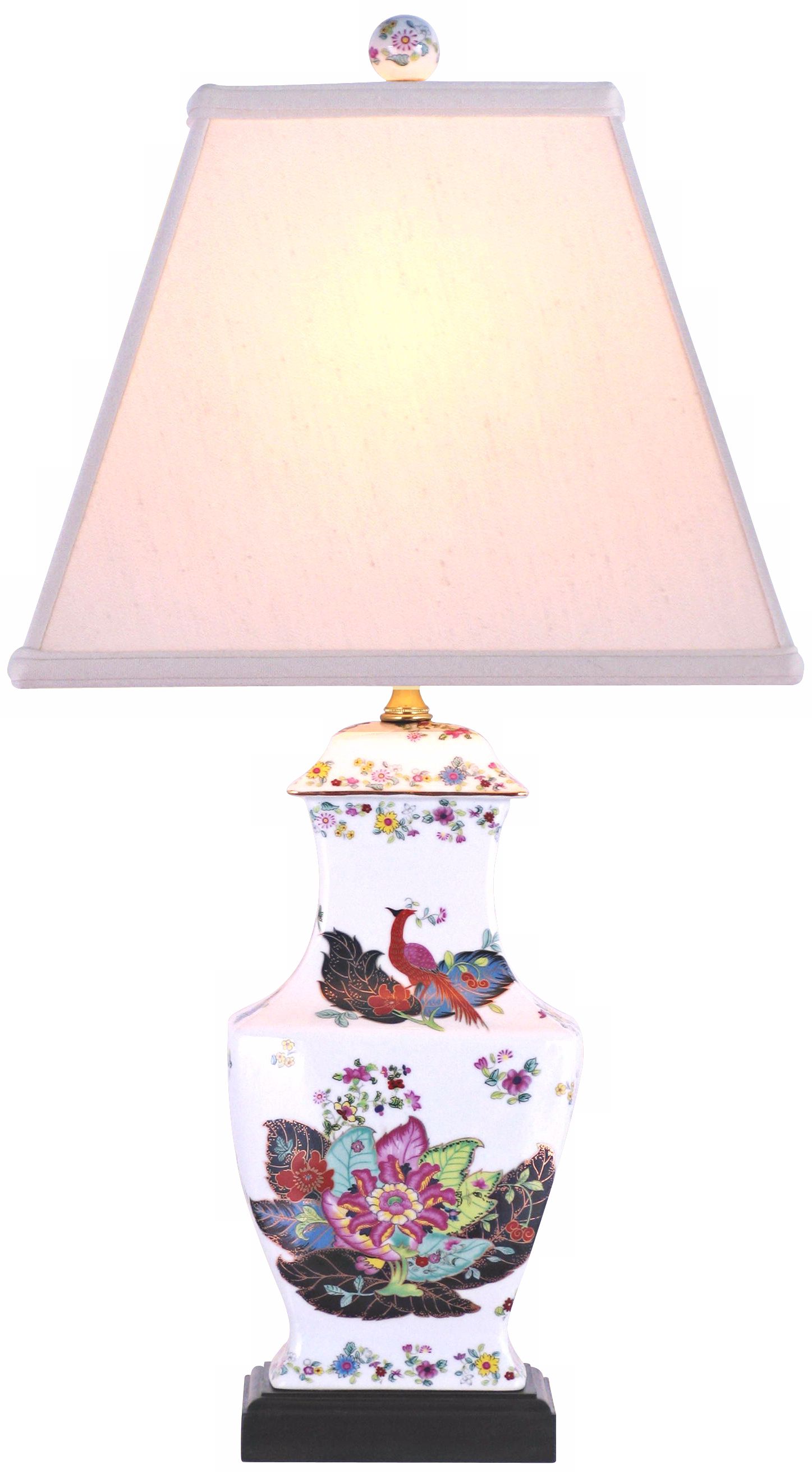 peacock porcelain table lamp