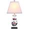 Peacock Garden Porcelain Vase Table Lamp