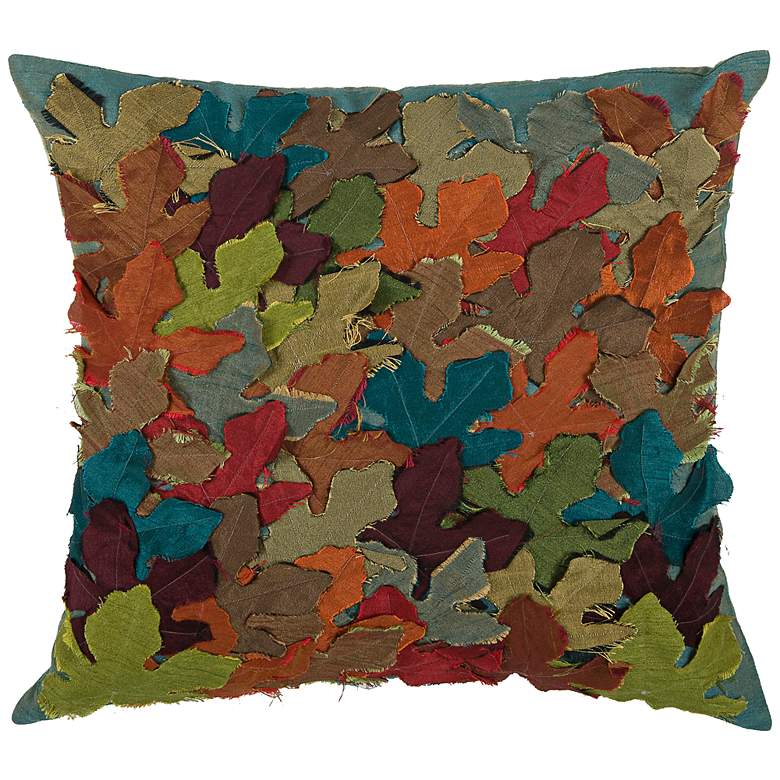 Image 1 Peacock Multi-Colored 18 inch Square Throw Pillow
