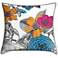 Peacocks in the Garden I 18" Square Throw Pillow