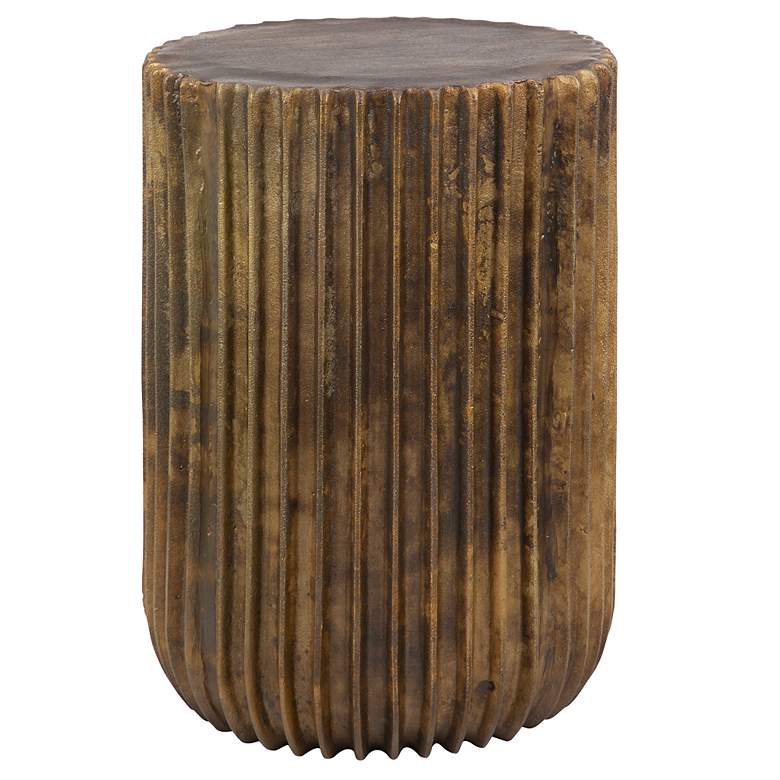 Image 2 Peaks and Valleys 14"W Oxidized Antique Gold Accent Table