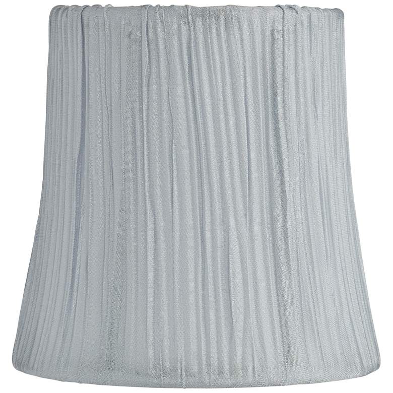 Image 1 Peaks Gray Mushroom Pleated Lamp Shade 4x5x5 (Clip-On)