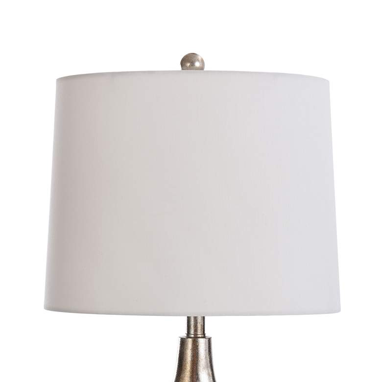Image 3 Peal 28 1/2" Antiqued Silver Open Center Modern Table Lamp more views