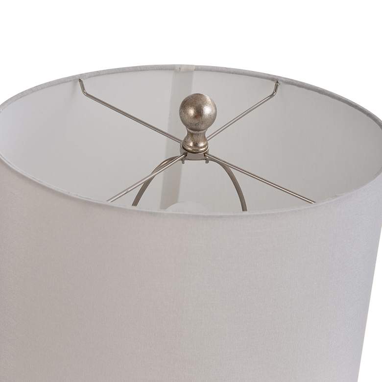 Image 5 Peal 28 1/2" Antiqued Silver Open Center Modern Table Lamp more views