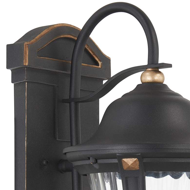 Image 3 Peale Street 17" H Sand Coal and Vermeil Gold Outdoor Wall Light more views