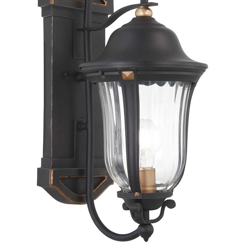 Image 3 Peale Street 17" High Sand Coal and Vermeil Gold Outdoor Wall Light more views