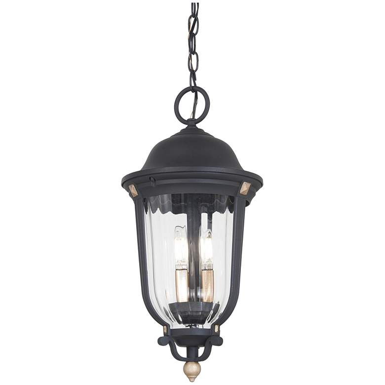 Image 2 Peale Street 20" High Sand Coal and Vermeil Gold Outdoor Hanging Light