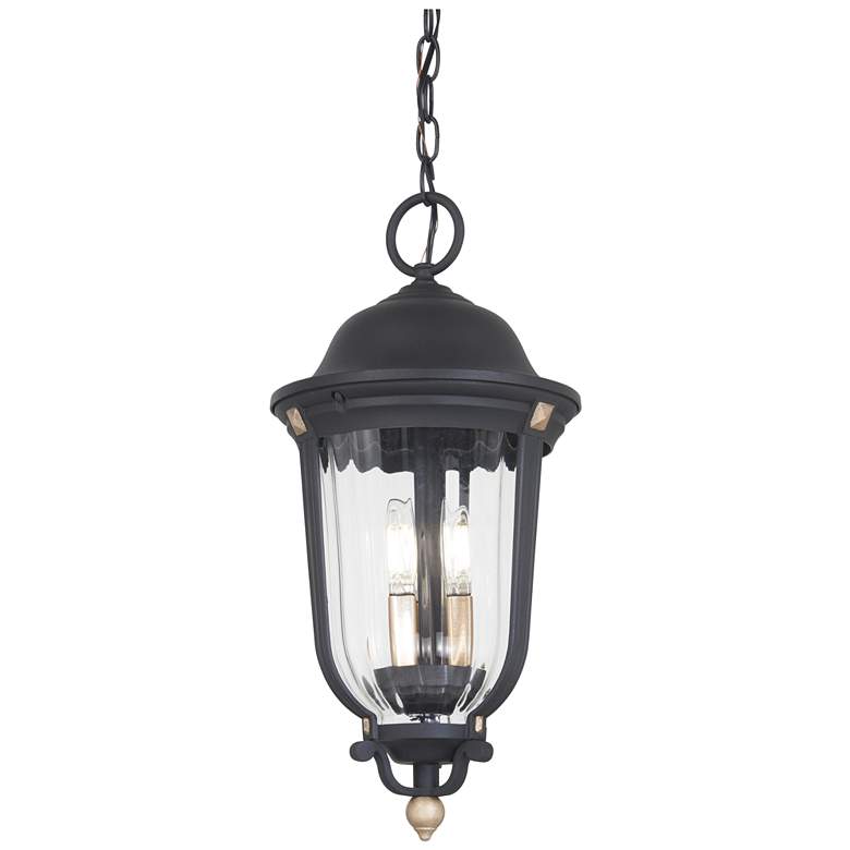 Image 2 Peale Street 20" High Sand Coal and Vermeil Gold Outdoor Hanging Light