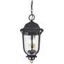 Peale Street 20" High Sand Coal and Vermeil Gold Outdoor Hanging Light