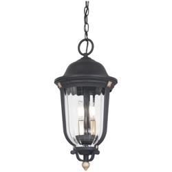 Peale Street 20&quot; High Sand Coal and Vermeil Gold Outdoor Hanging Light