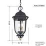 5_Peale Street 20" High Sand Coal and Vermeil Gold Outdoor Hanging Light more views