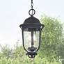 6_Peale Street 20" High Sand Coal and Vermeil Gold Outdoor Hanging Light more views