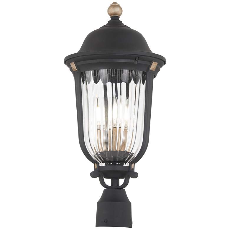 Image 2 Peale Street 21 3/4" H Sand Coal and Vermeil Gold Outdoor Post Light