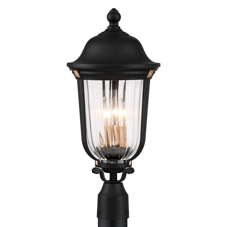 Image 2 Peale Street 21 3/4 inch H Sand Coal and Vermeil Gold Outdoor Post Light