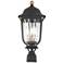 Peale Street 21 3/4" H Sand Coal and Vermeil Gold Outdoor Post Light