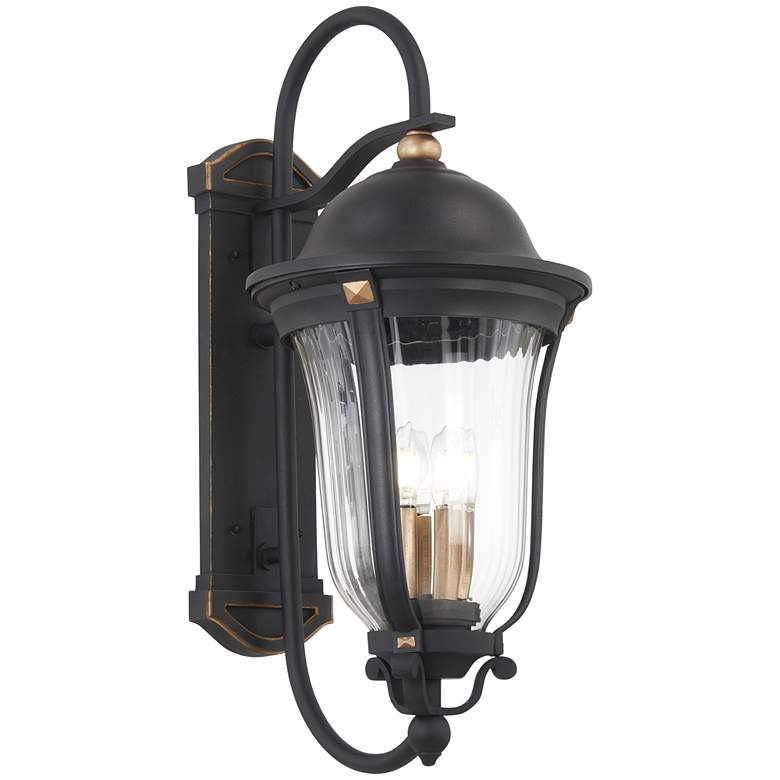 Image 2 Peale Street 21 3/4" H Sand Coal and Vermeil Gold Outdoor Wall Light