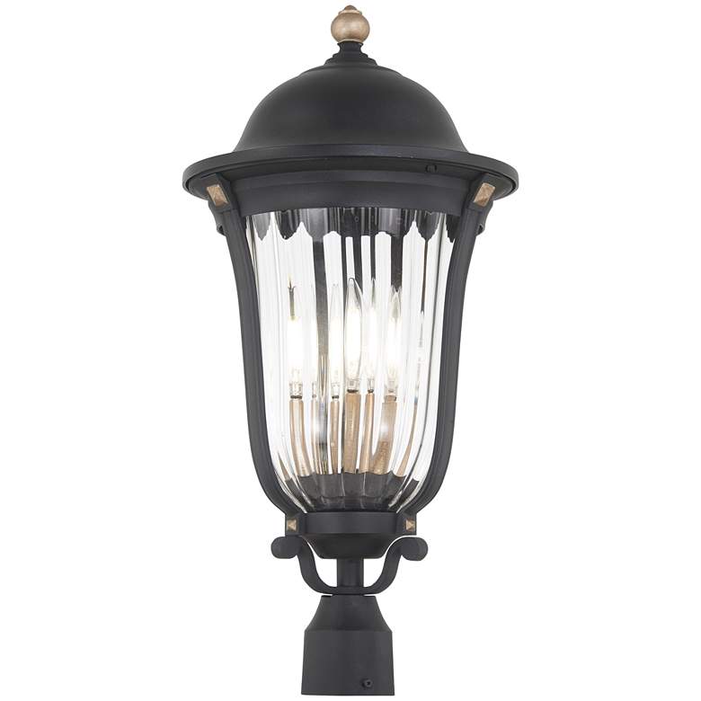 Image 2 Peale Street 25 inch High Sand Coal and Vermeil Gold Outdoor Post Light