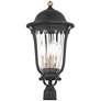Peale Street 25" High Sand Coal and Vermeil Gold Outdoor Post Light