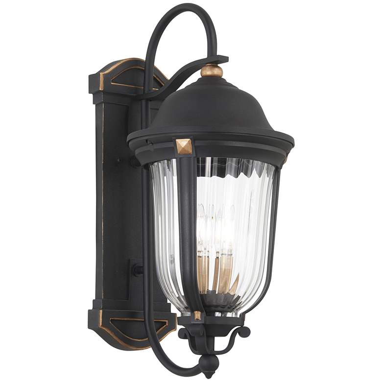 Image 2 Peale Street 28" H Sand Coal and Vermeil Gold Outdoor Wall Light