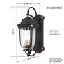 4_Peale Street 28" H Sand Coal and Vermeil Gold Outdoor Wall Light more views