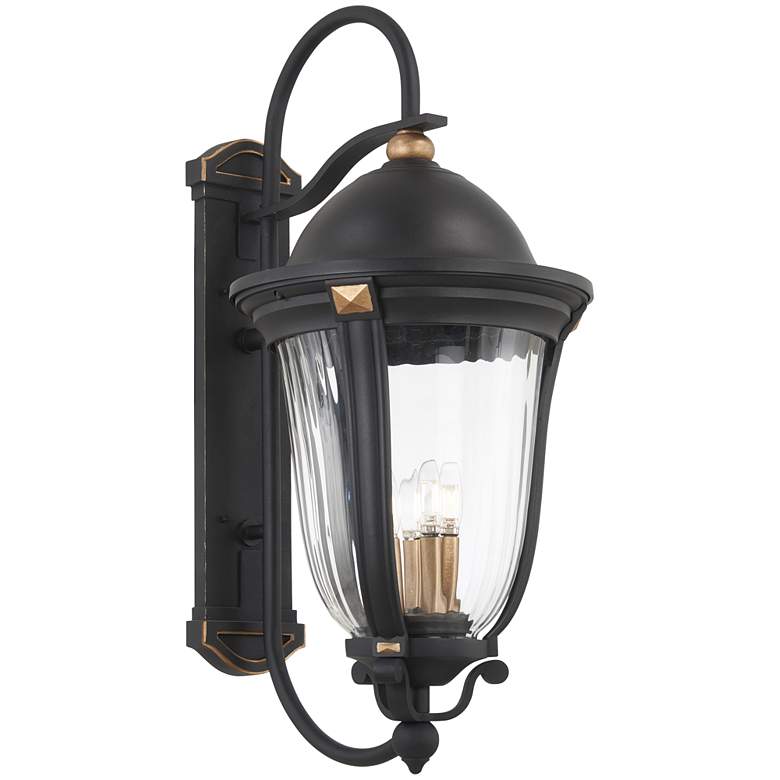 Image 2 Peale Street 33 inch H Sand Coal and Vermeil Gold Outdoor Wall Light