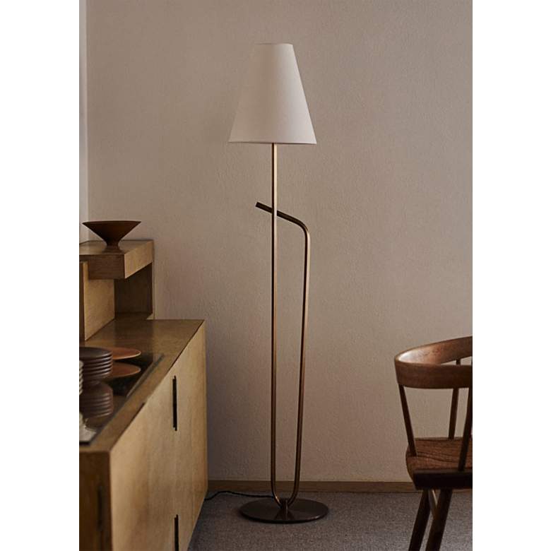 Image 1 Pearce Patina Brass Floor Lamp