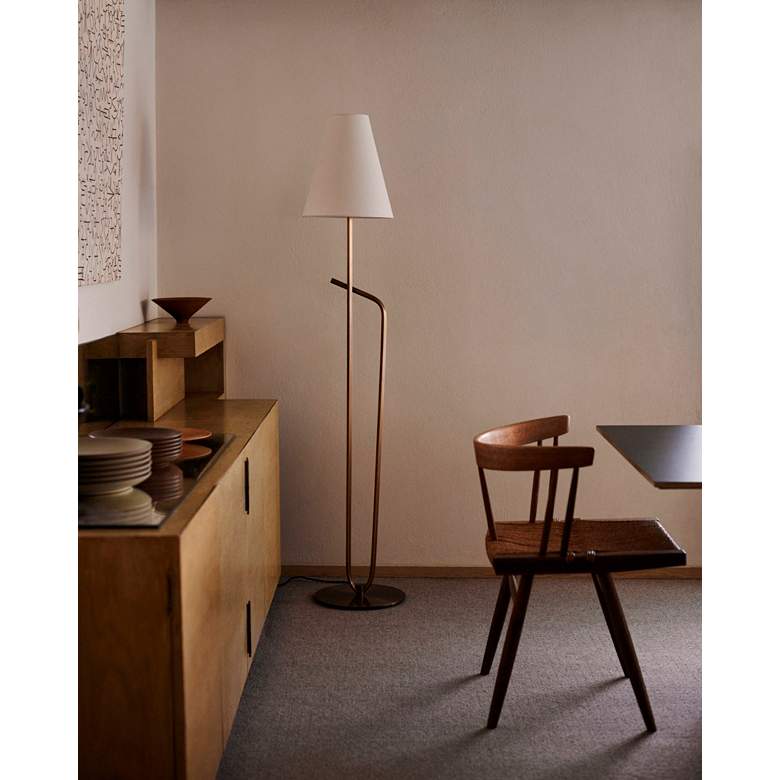 Image 3 Pearce Patina Brass Floor Lamp more views