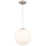 Pearl 10" Small Brushed Steel Pendant