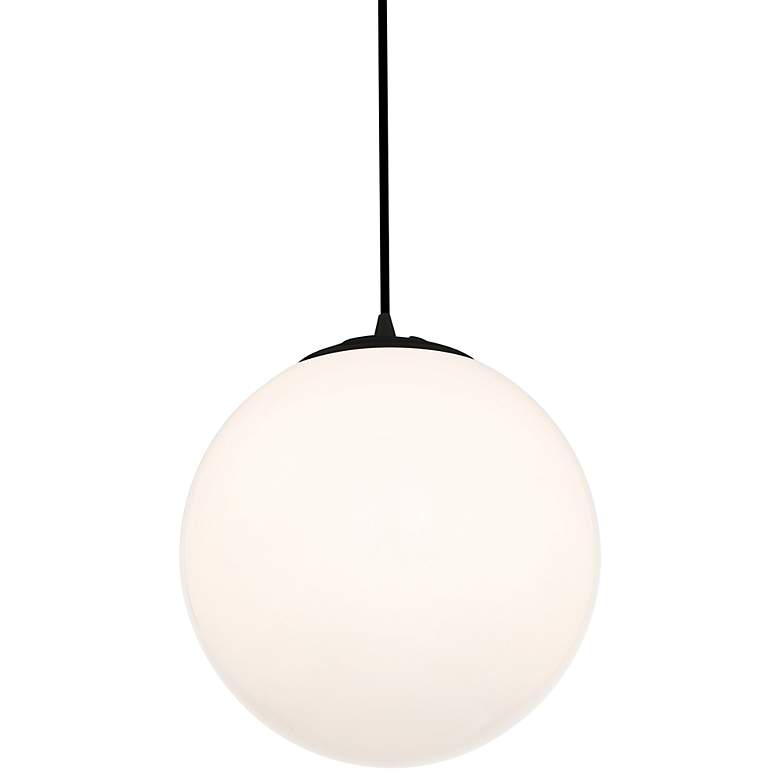 Image 1 Pearl 10" Wide Matte Black Globe Mini Pendant