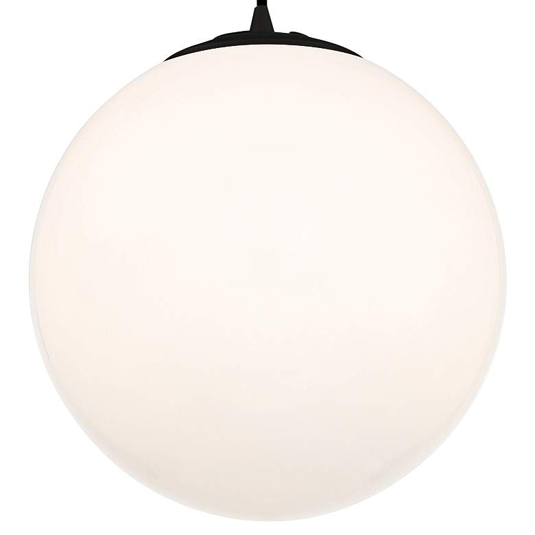 Image 2 Pearl 10" Wide Matte Black Globe Mini Pendant more views