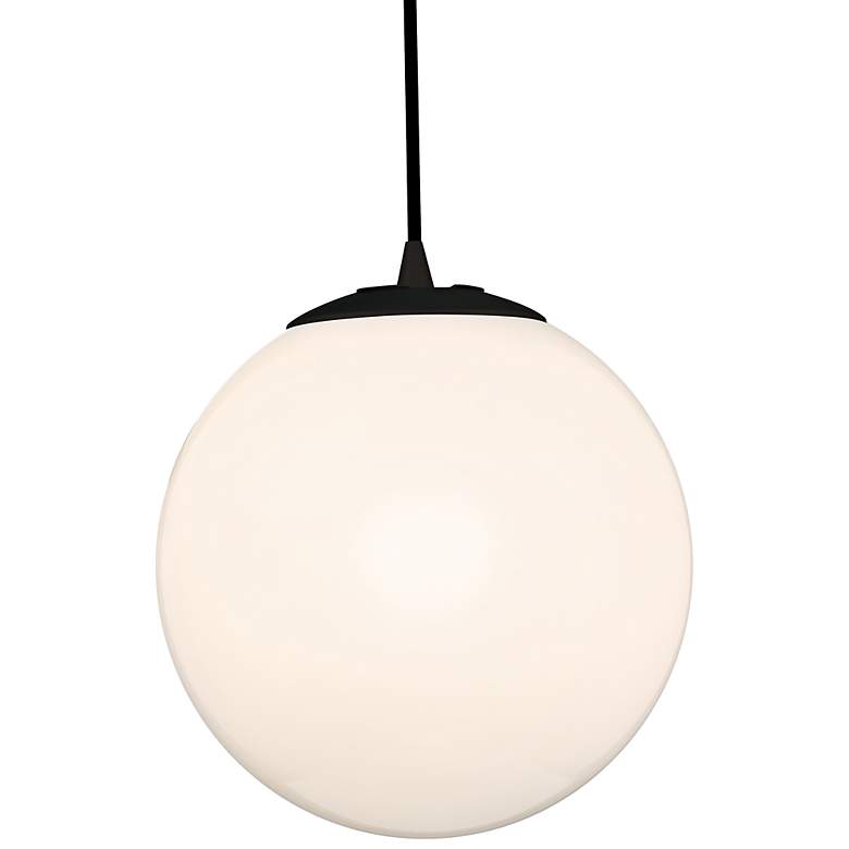 Image 3 Pearl 10" Wide Matte Black Globe Mini Pendant more views