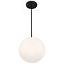 3_Pearl 10" Wide Matte Black Globe Mini Pendant more views