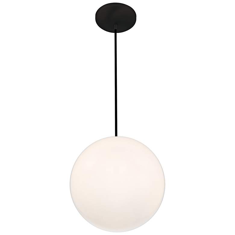 Image 4 Pearl 10" Wide Matte Black Globe Mini Pendant more views