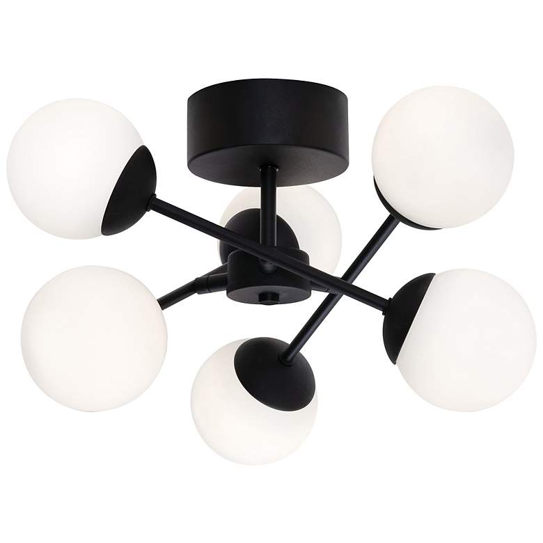 Image 2 Pearl 15 3/4" Wide Black Sputnik LED Ceiling Light