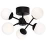 2_Pearl 15 3/4" Wide Black Sputnik LED Ceiling Light