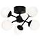 Pearl 15 3/4" Wide Black Sputnik LED Ceiling Light