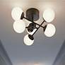 1_Pearl 15 3/4" Wide Black Sputnik LED Ceiling Light