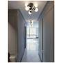 3_Pearl 15 3/4" Wide Black Sputnik LED Ceiling Light more views