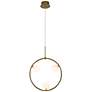 Pearl 17.7" Polished Brass Pendant