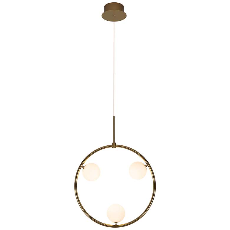Image 1 Pearl 17.7" Polished Brass Pendant