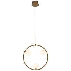 Pearl 17.7&quot; Polished Brass Pendant