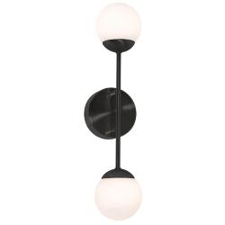 Pearl 17 1/4" High Black 2-Light ADA LED Wall Sconce