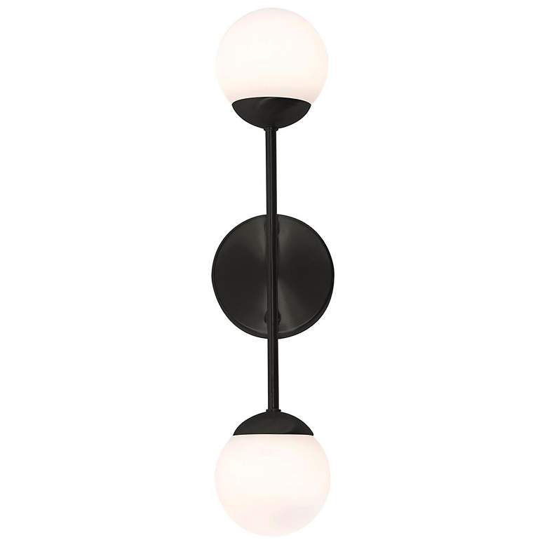 Image 2 Pearl 17 1/4" High Black 2-Light ADA LED Wall Sconce more views