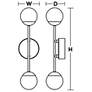3_Pearl 17 1/4" High Black 2-Light ADA LED Wall Sconce more views