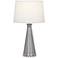 Pearl 19 3/4"H Smokey Taupe and Nickel Ceramic Table Lamp