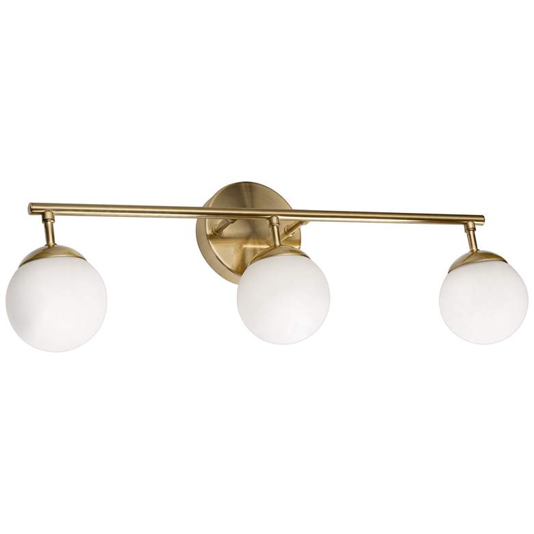 Image 1 Pearl 21 1/2 inch Wide Gold Metal 3-Light LED Bath Light