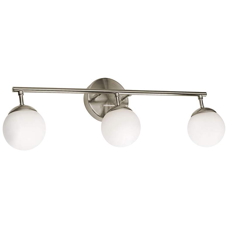 Image 1 Pearl 24" Wide Satin Nickel 3-Light LED Bath Light